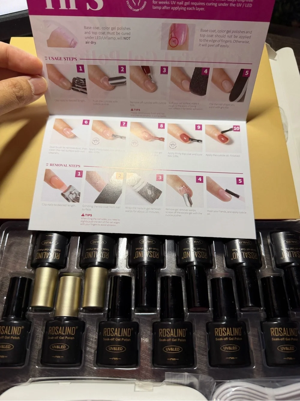 Mini Gel Nail Polish Kit - Cream and Purple Packaging